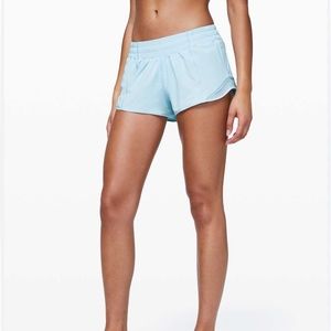 New with tags Lululemon Hotta hot short II size 2 tall light blue